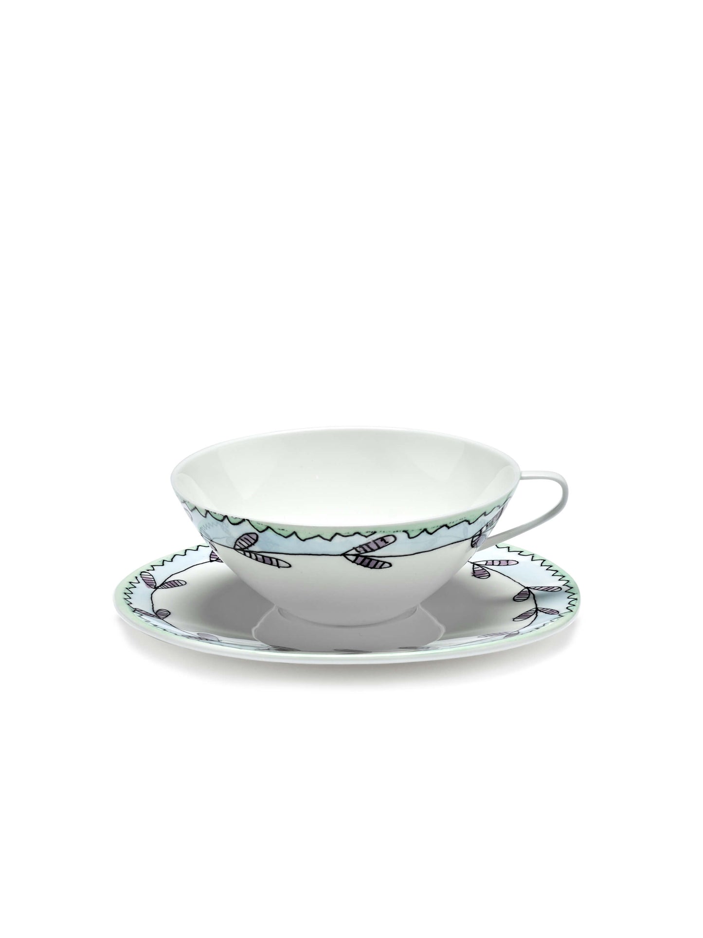 Coffee Cup Low + Saucer Blossom Milk Mf