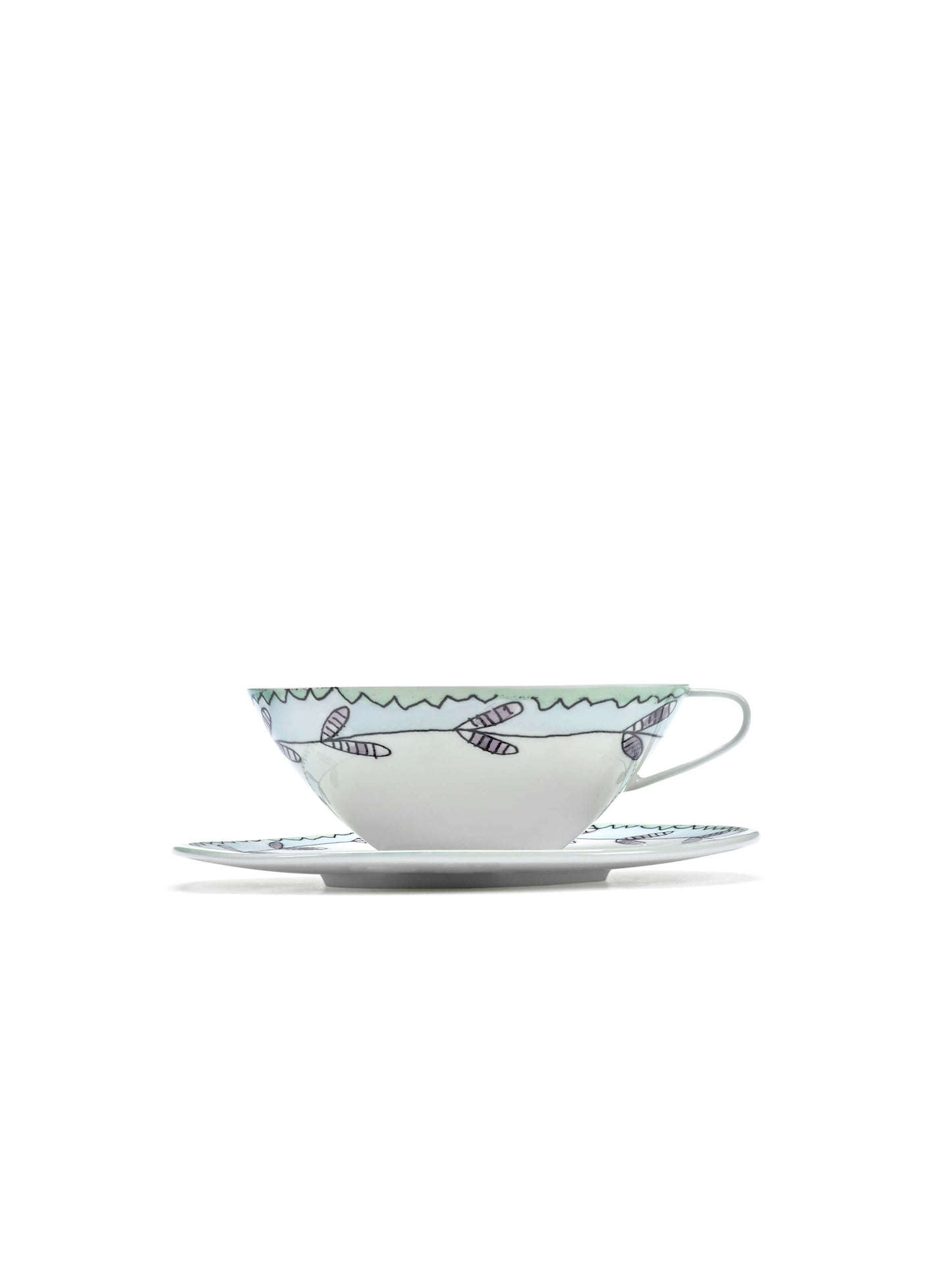 Coffee Cup Low + Saucer Blossom Milk Mf