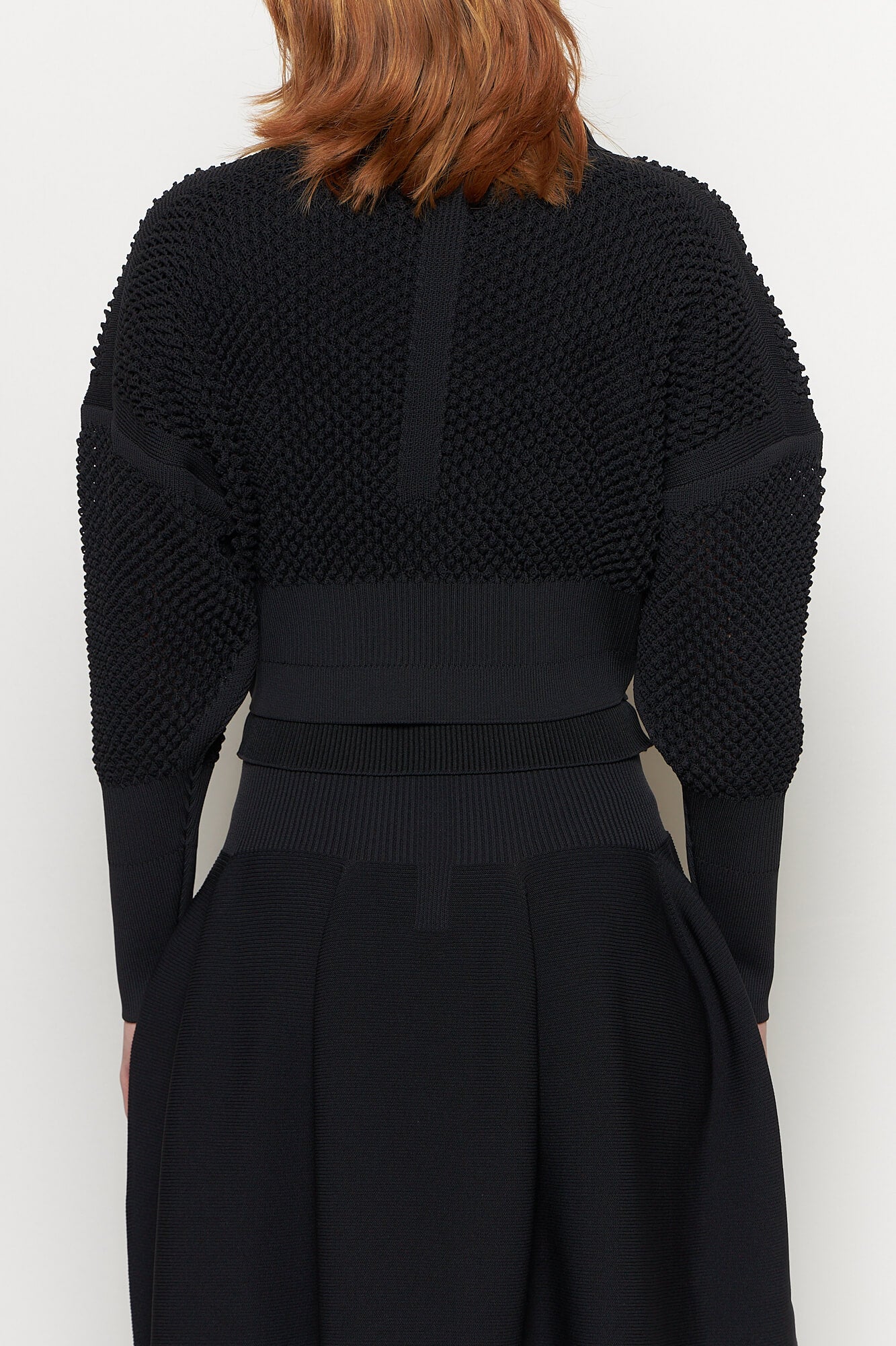 Lattice Cropped Cardigan