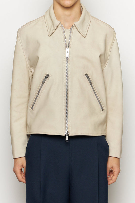 Beni Cropped Leather Jacket