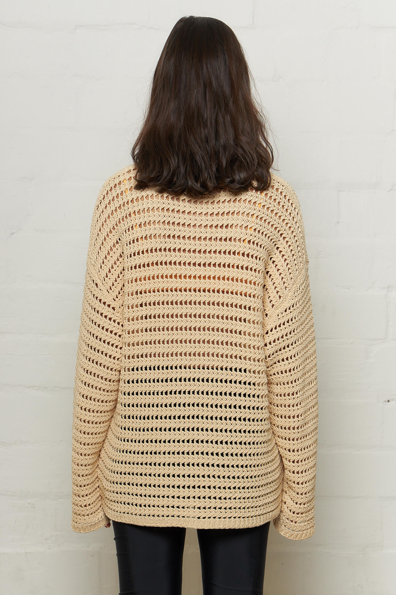 Elton Crochet Crew-Neck Ecru