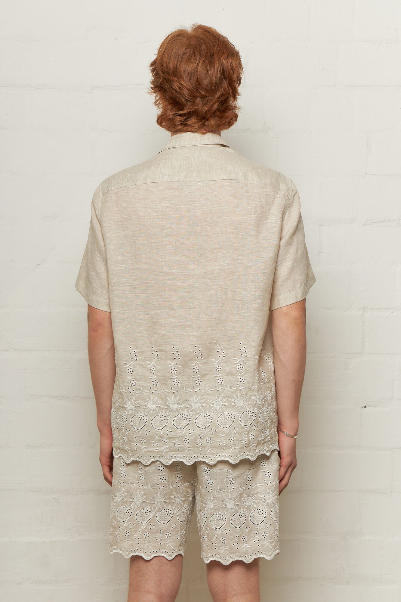 Ture Embroidered Shirt Linen White