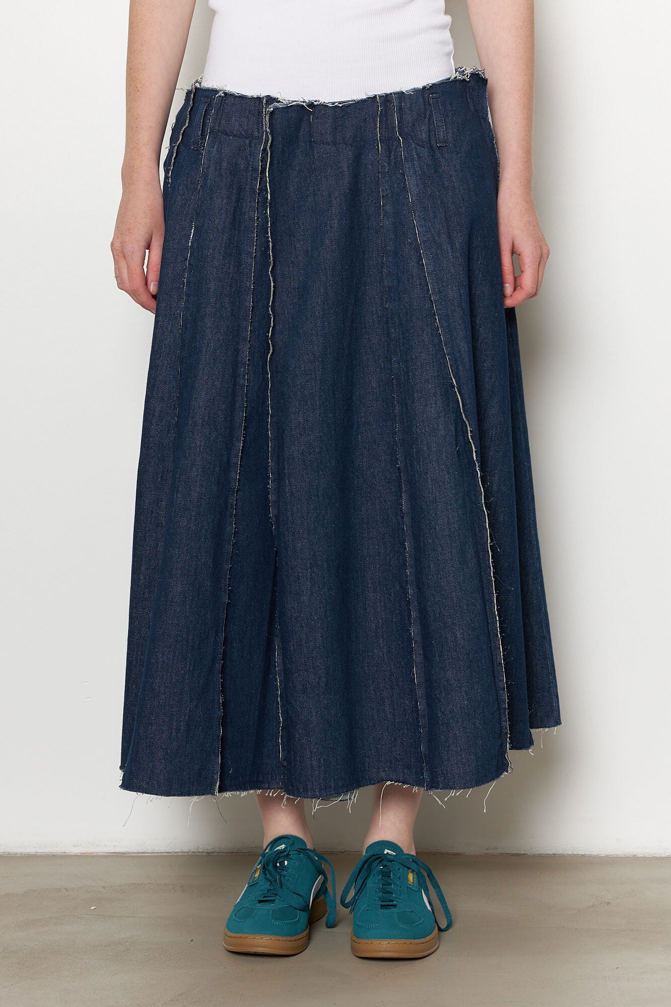 Jamea Blue Pleated Skirt