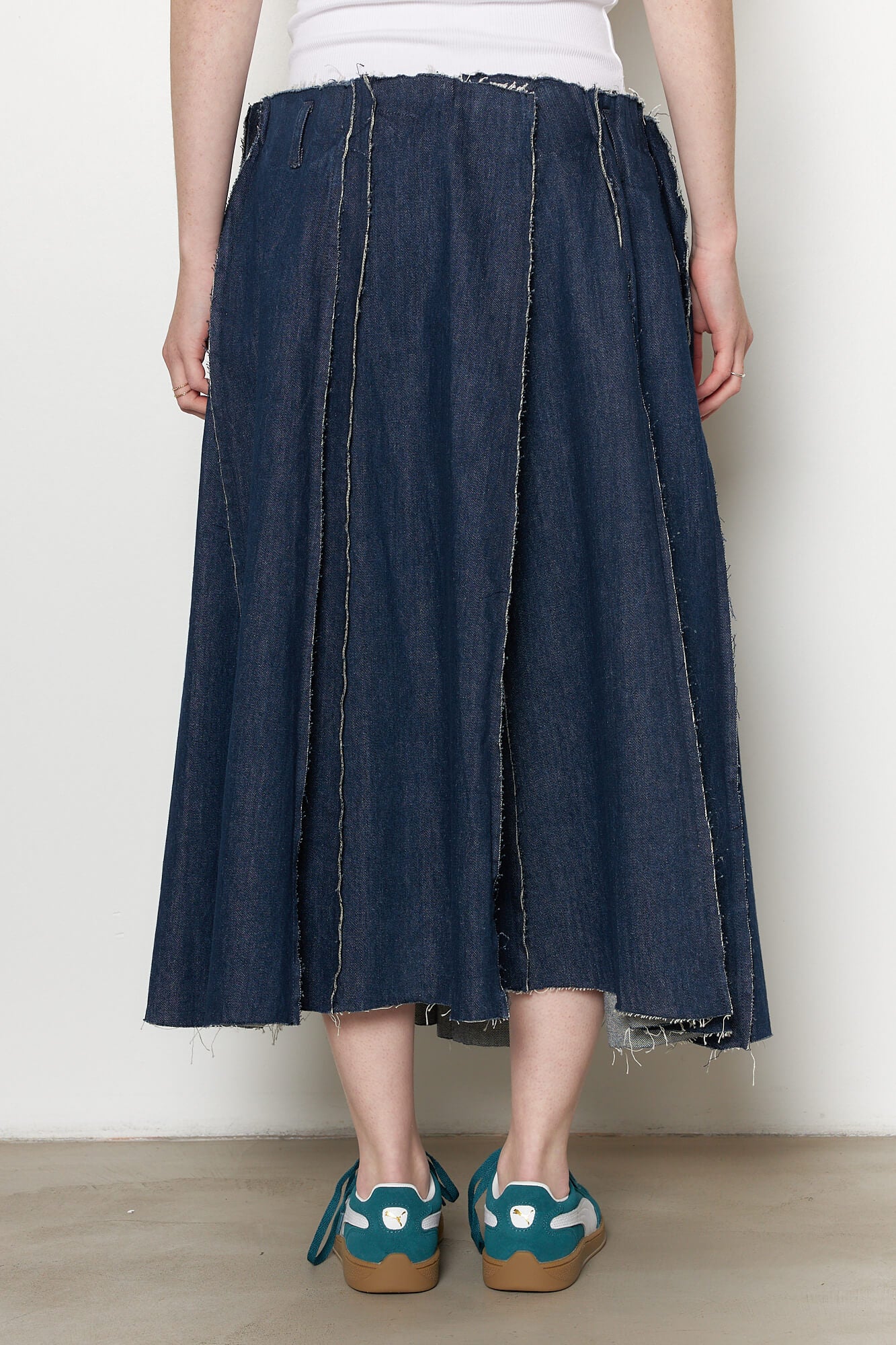 Jamea Blue Pleated Skirt