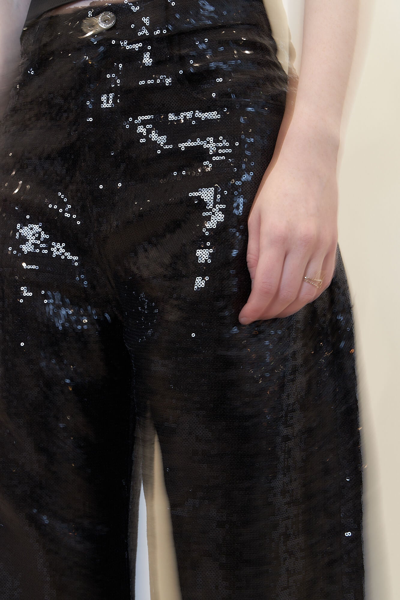 Sequin Boyfriend Style Trousers