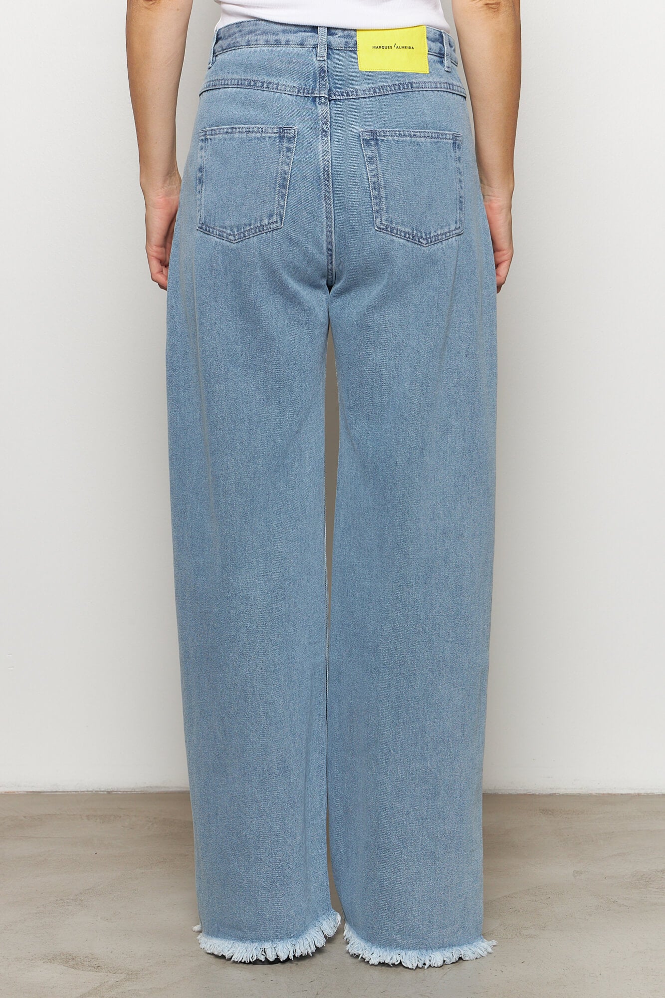 Denim Boyfriend Jeans with Patch Pockets