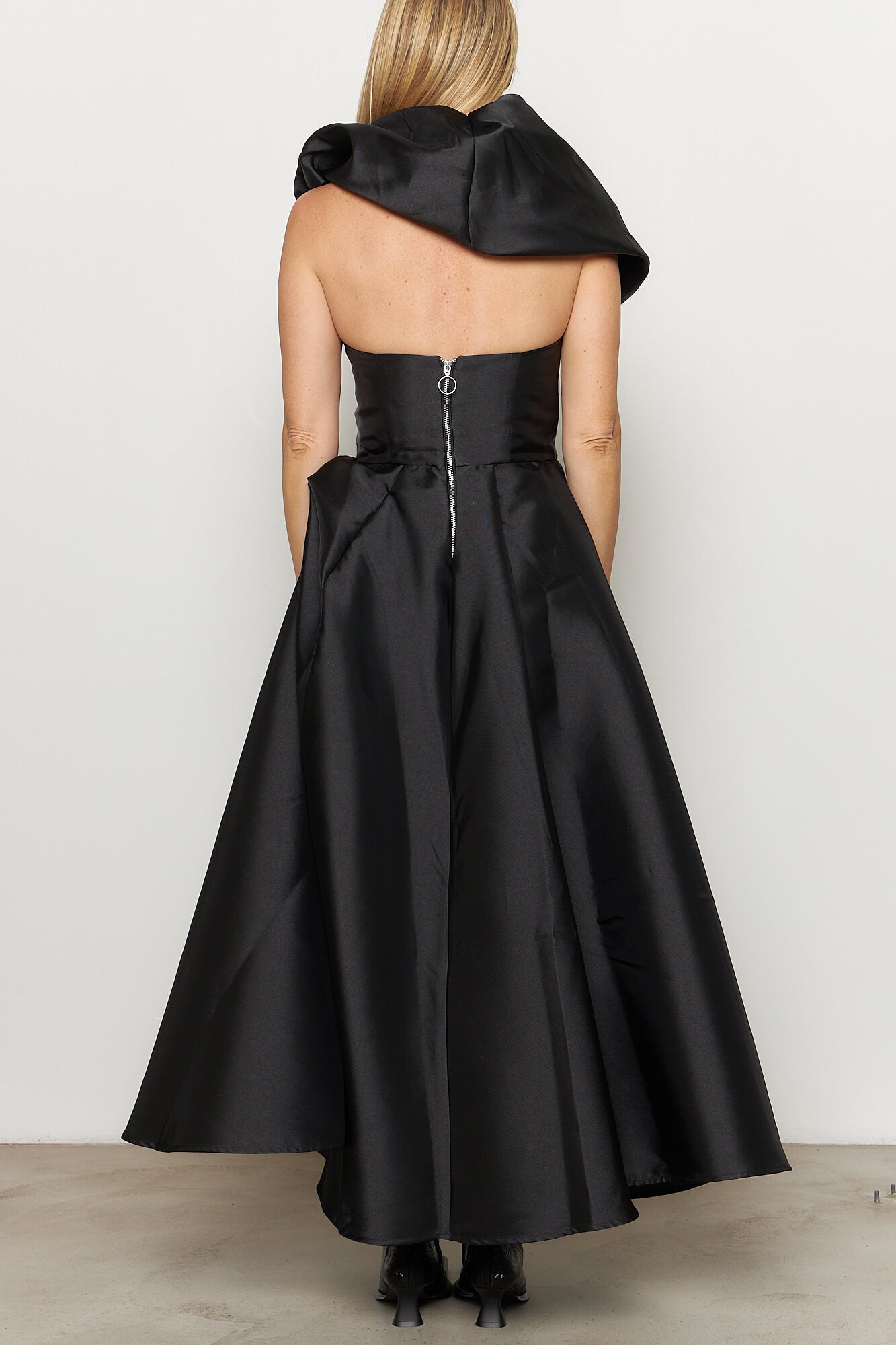 Heavy Satin Off Shoulder Dress