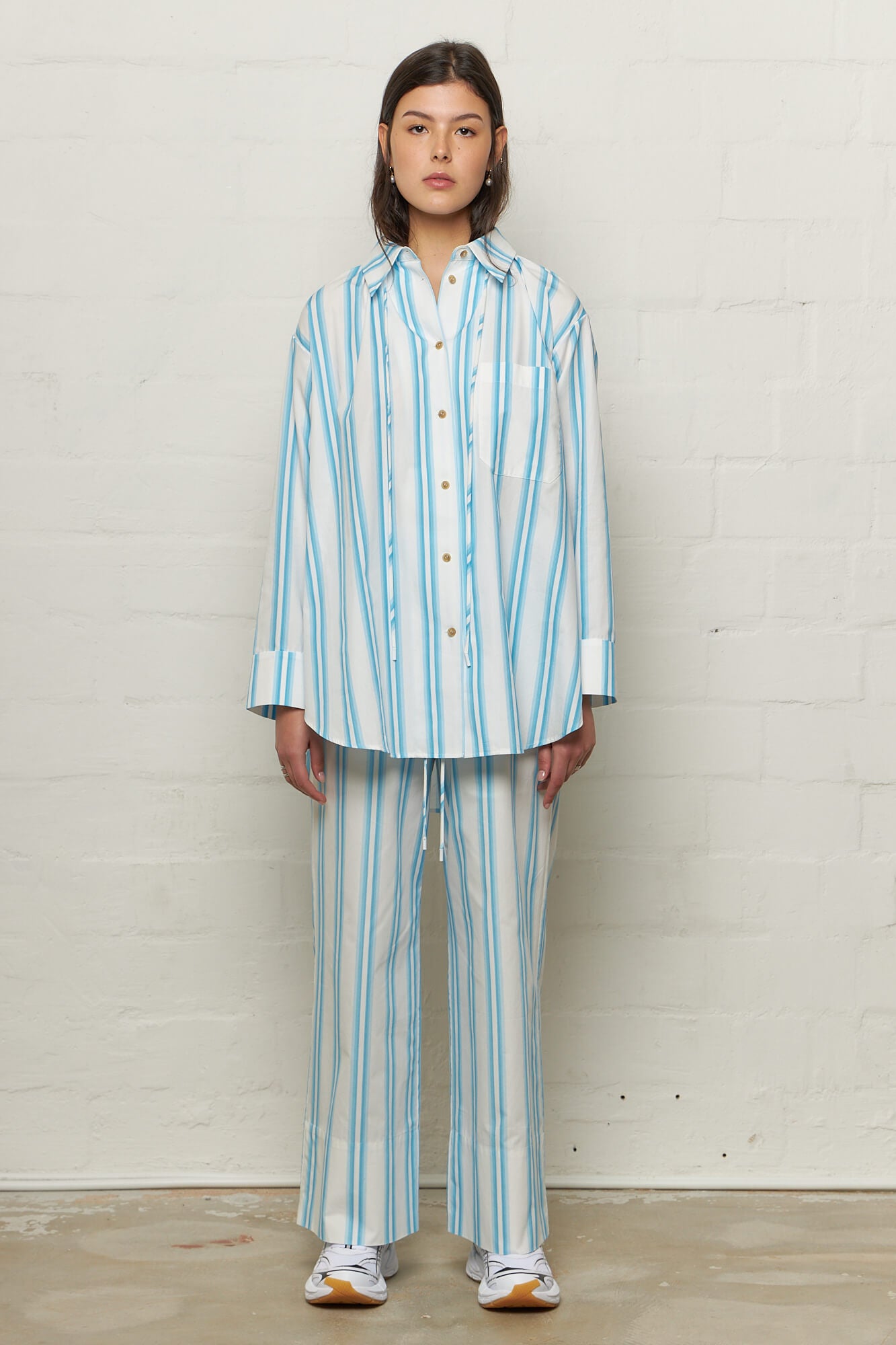 Ashley Shirt Blue Striped Organic Cotton
