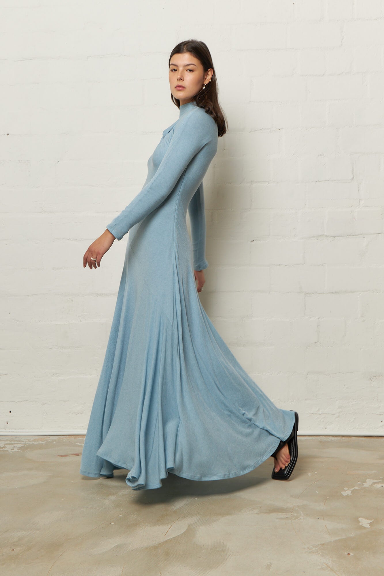 Maia Jersey Blue Tencel Dress