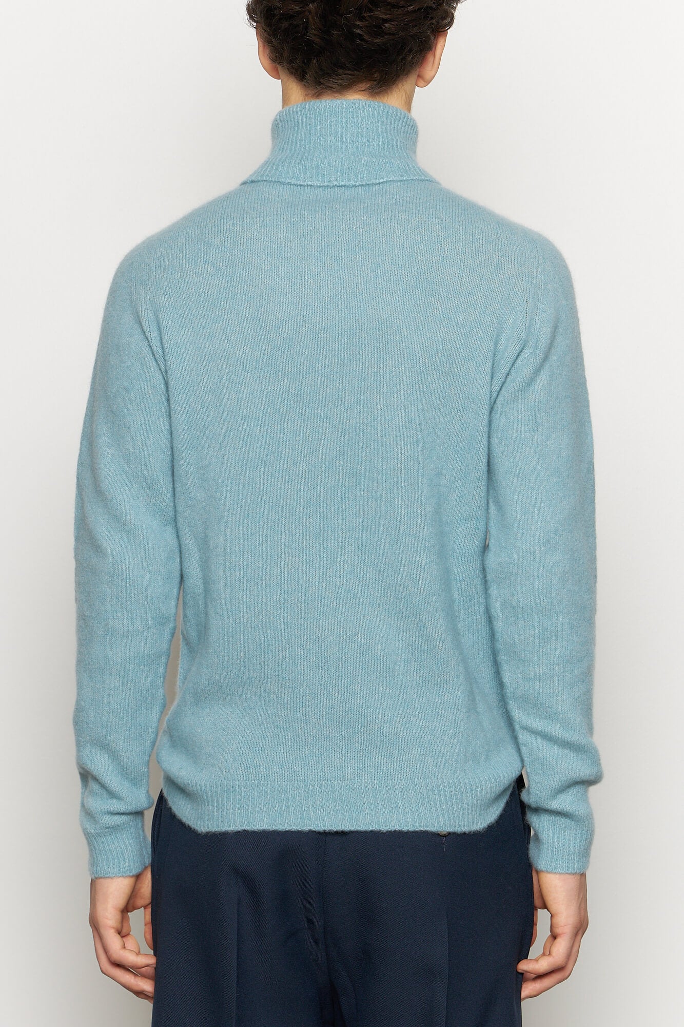 Silk & Cashmere Turtleneck Acqua