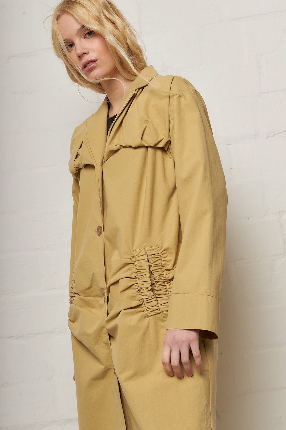 Dylan Olive Green Cotton Trench