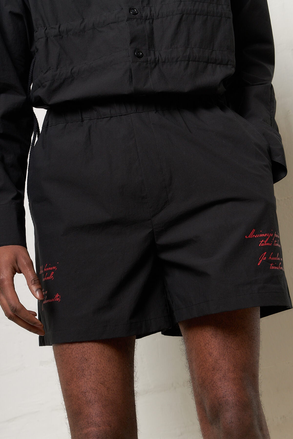 Cotton Swim Shorts Black