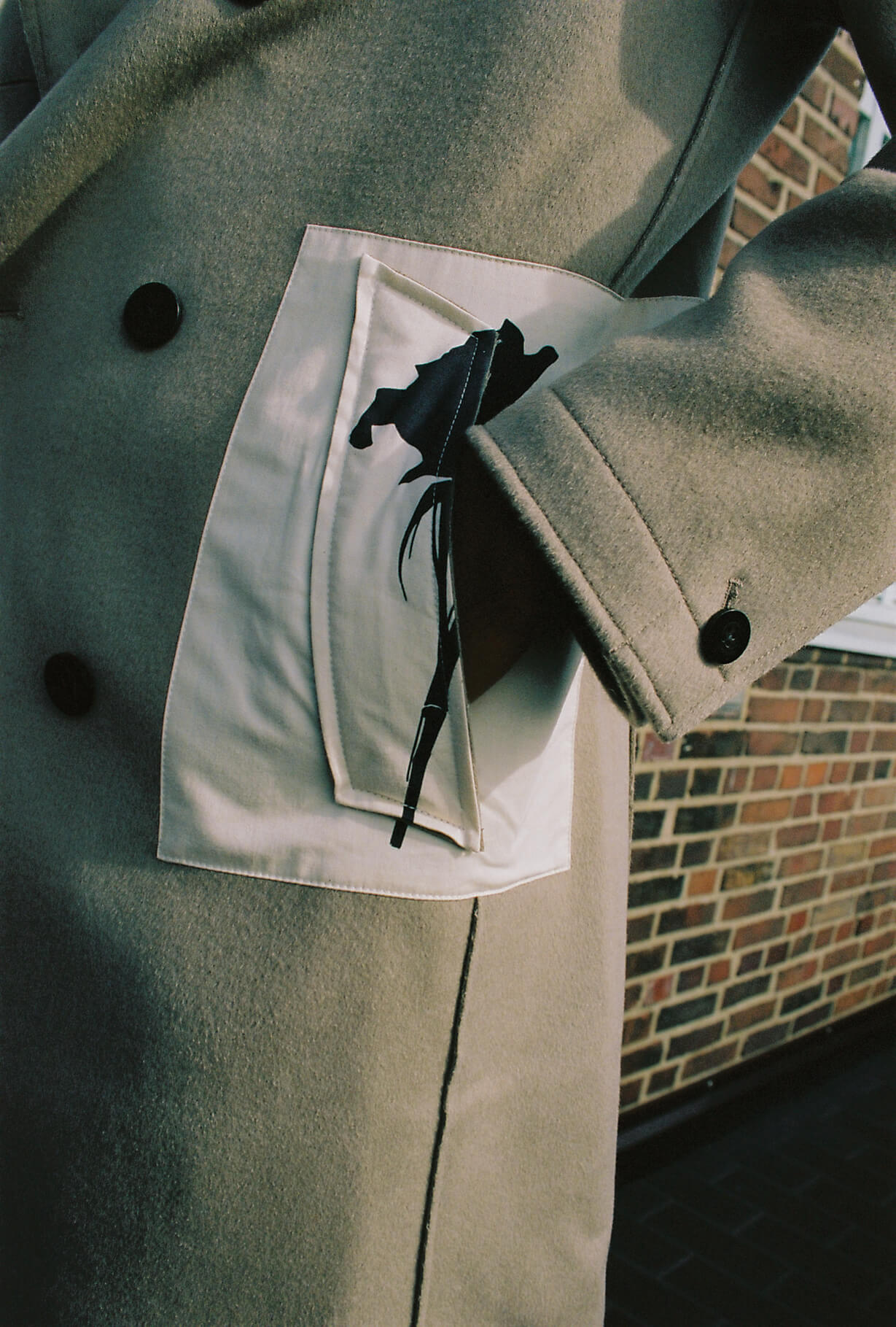 Coat with Flower Pattern
