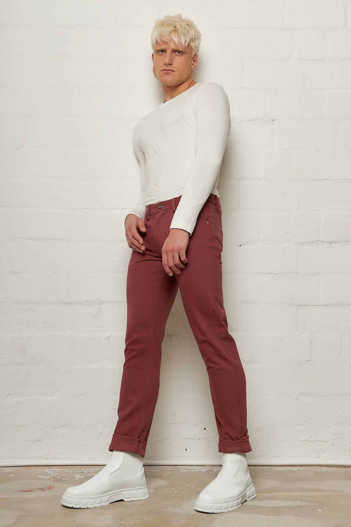 x Samizdat Five Pocket Burgundy Jeans