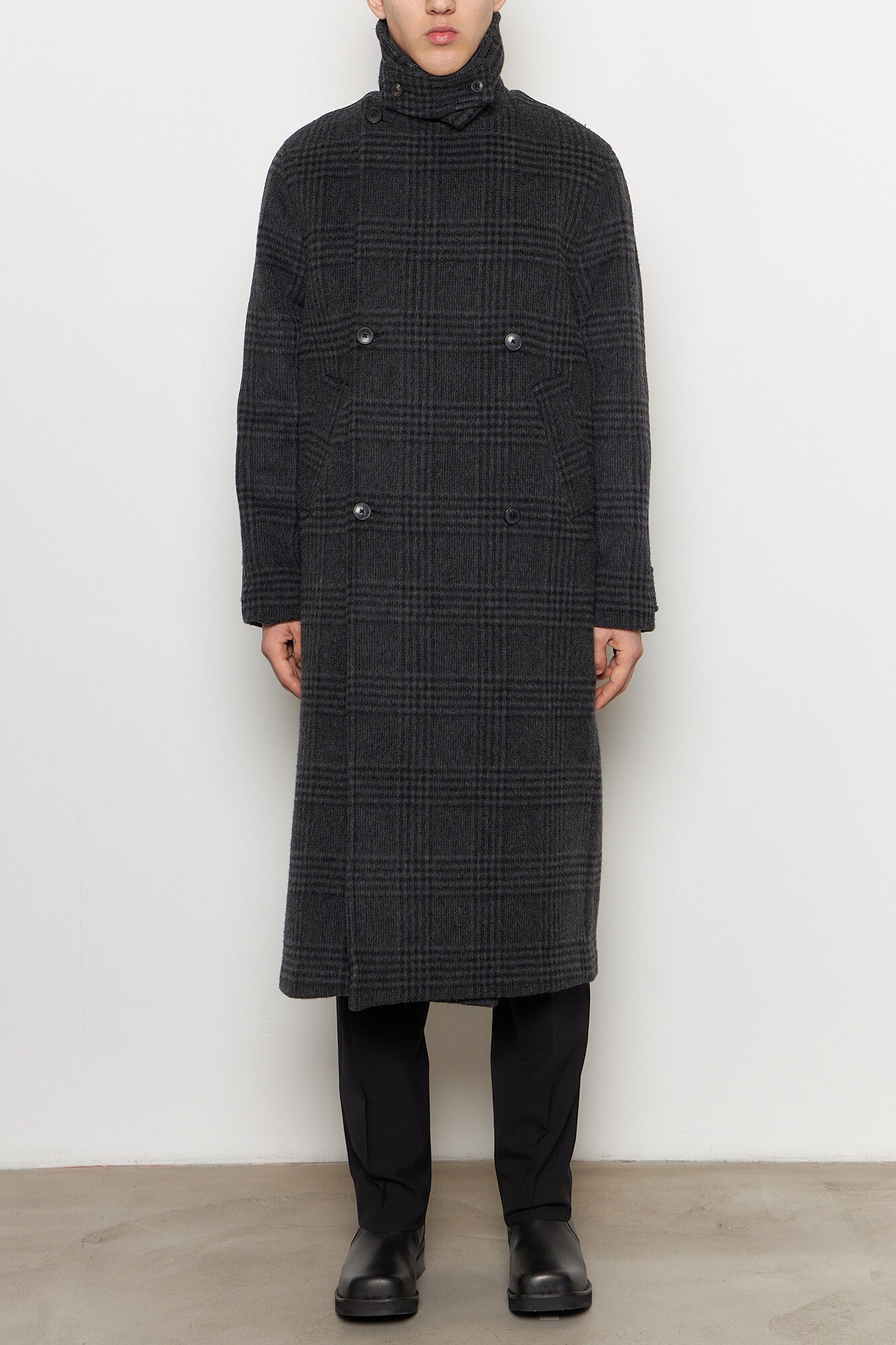 Another Coat 3.0 Grey Black Tartan