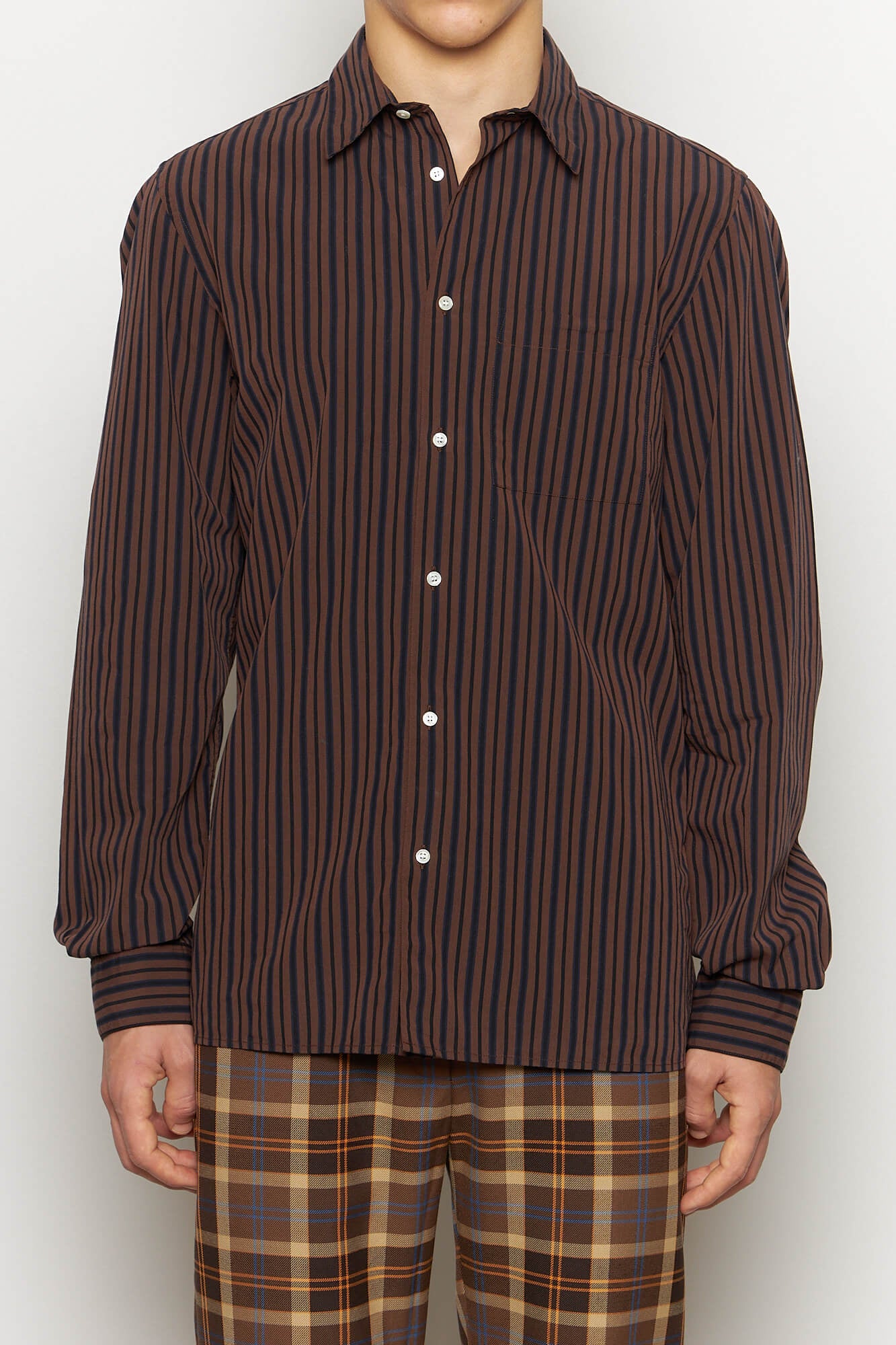 Another Shirt 3.0 Brown Black Stripe