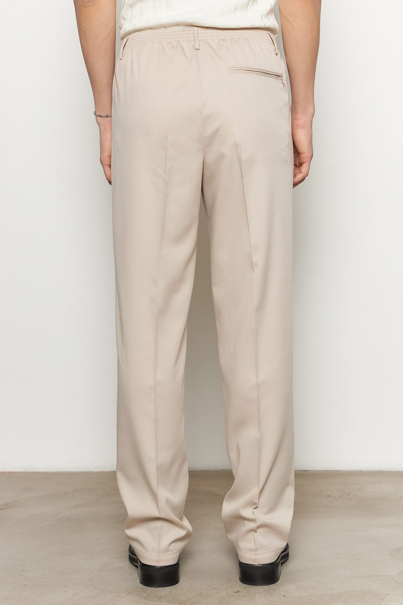 Ezio Beige Wide Leg Pants