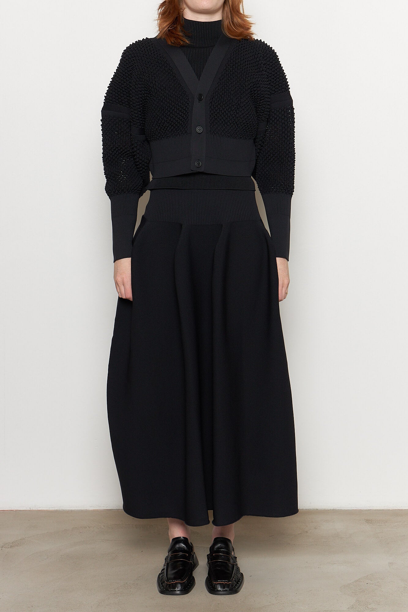 Lattice Cropped Cardigan