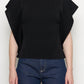 Portrait Crease Top Black