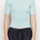 Portrait Short Sleeve Top Aqua