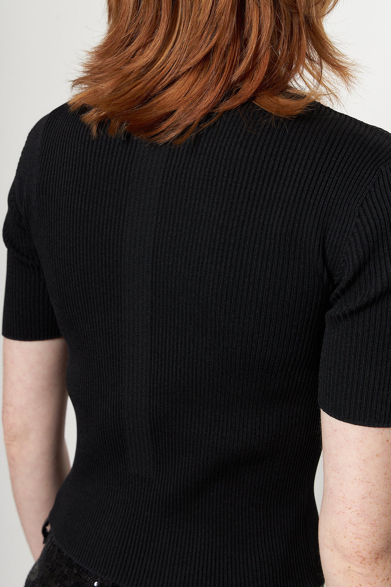 Portrait Short Sleeve Top Black