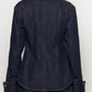 Ira Pointed Collar Denim Shirt
