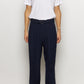 Omari Double Pleated Trousers Navy
