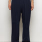 Omari Double Pleated Trousers Navy