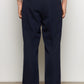 Omari Double Pleated Trousers Navy