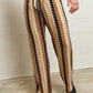 Corey Elasticated Trousers Brown Wave