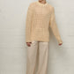 Elton Crochet Crew-Neck Ecru