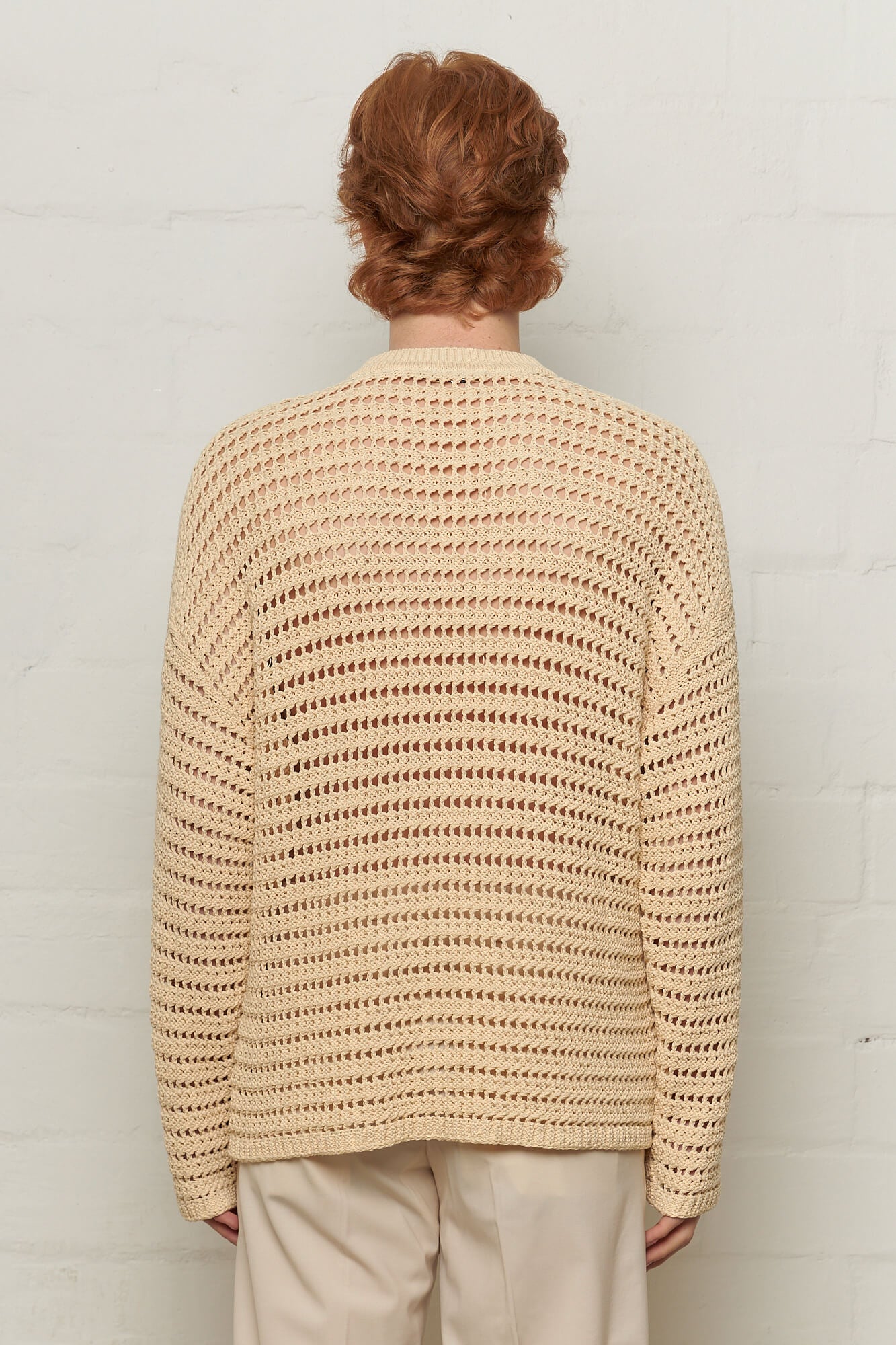 Elton Crochet Crew-Neck Ecru