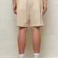 Manson Pleated Shorts Ecru