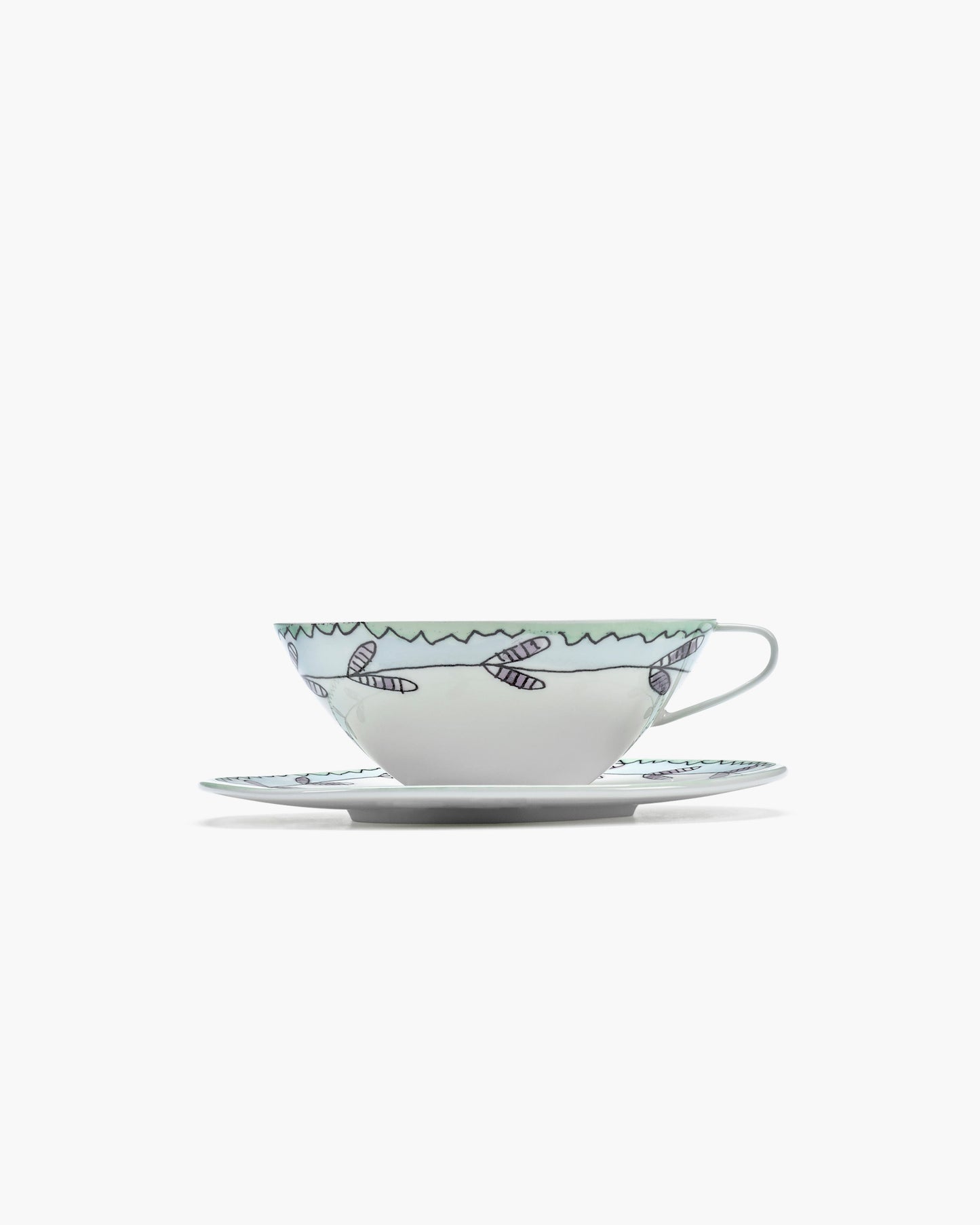 Tea Cup + Saucer Blossom Milk Mf