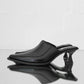 Nico Leather Mule Black
