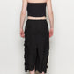 Julia Black Long Skirt with Fringe