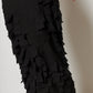 Julia Black Long Skirt with Fringe