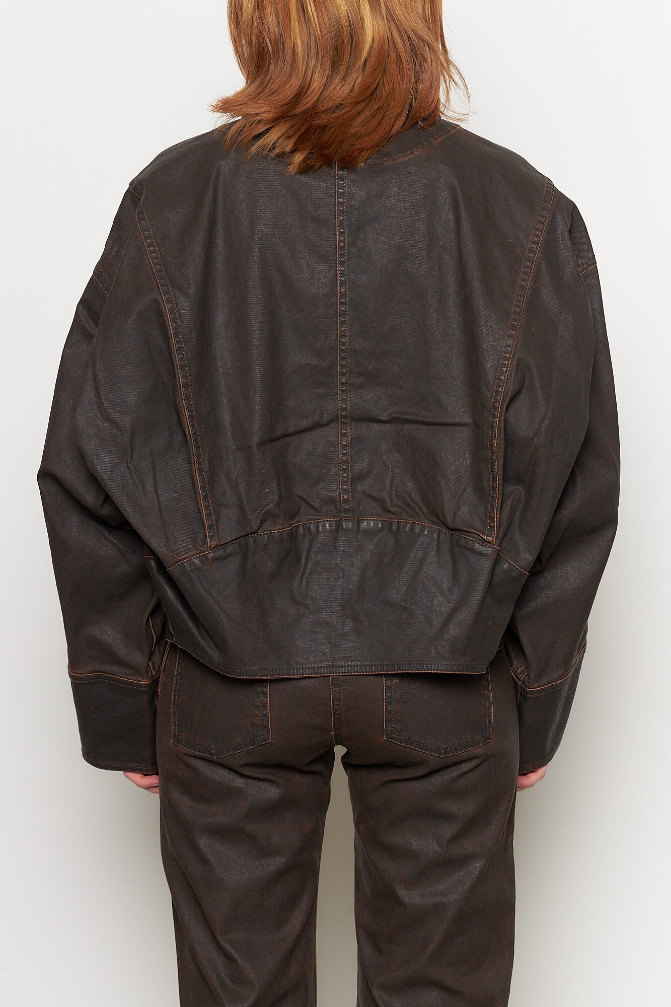 Macfly Brown Wax Boxy Jacket