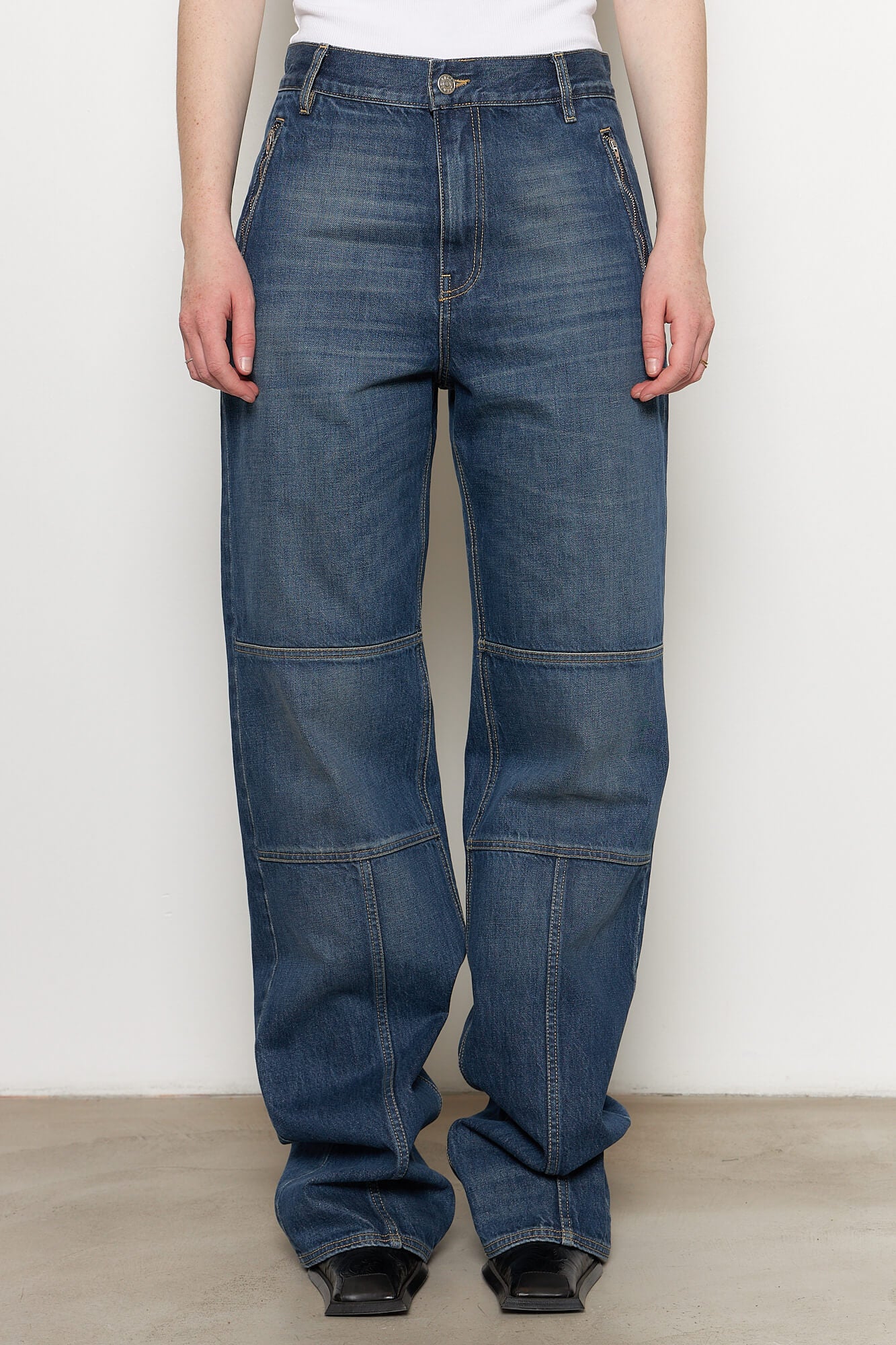 Palerma Biker Pants Blue Denim