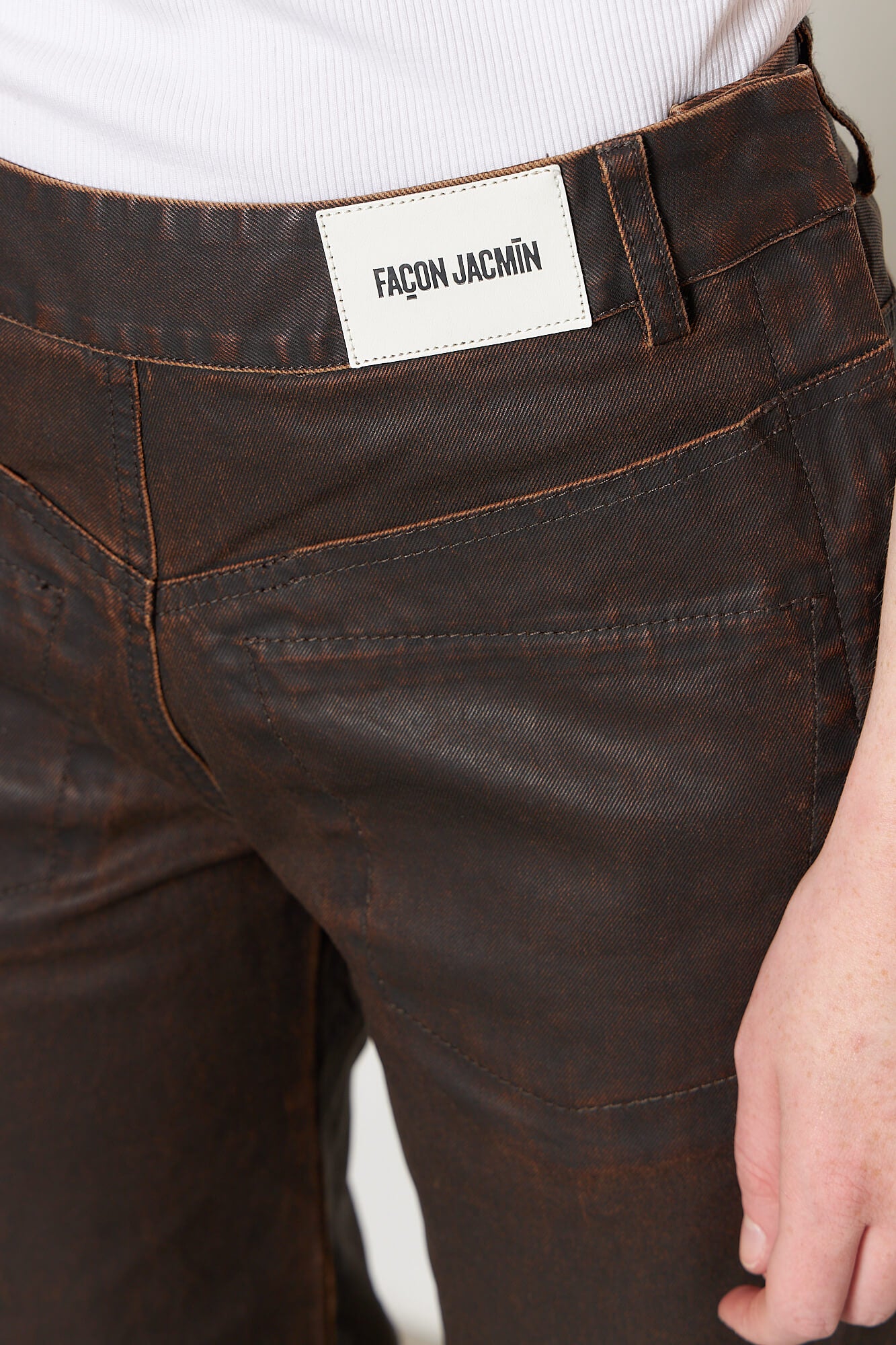 Peterson Brown Washed Mirror Pants