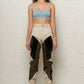 Jun Patchwork Vinyl Trousers Multi Color