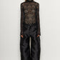Boyfriend Trousers Satin Black