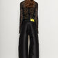 Boyfriend Trousers Satin Black
