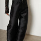 Boyfriend Trousers Satin Black
