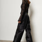 Boyfriend Trousers Satin Black
