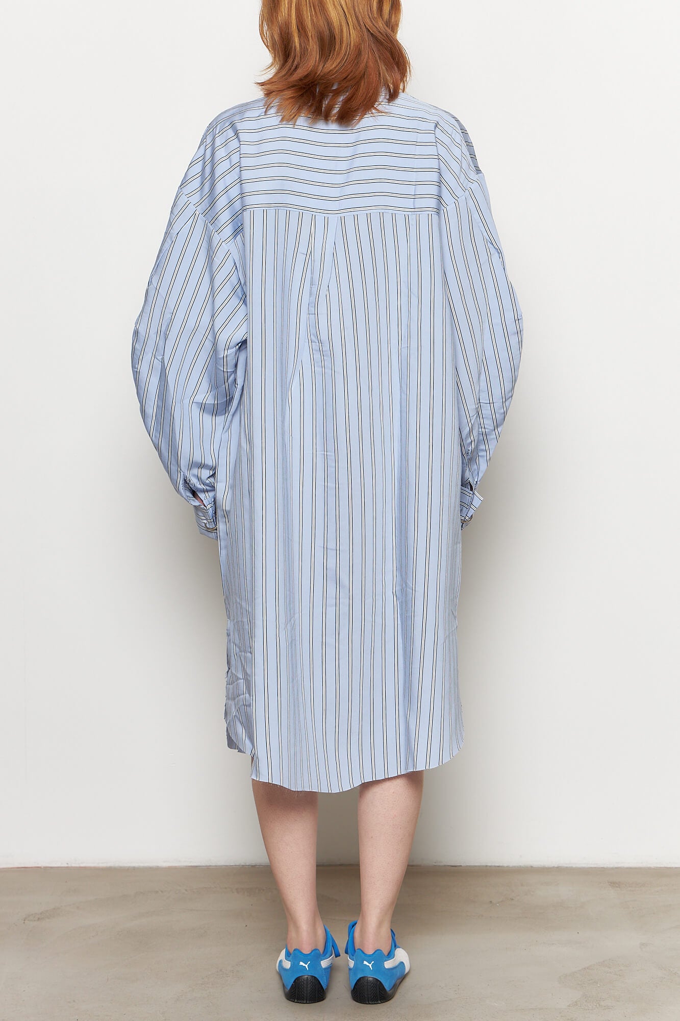 Printed Flower Midi Shirt Dress