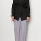 Wrinkled Cotton Blazer w Flower
