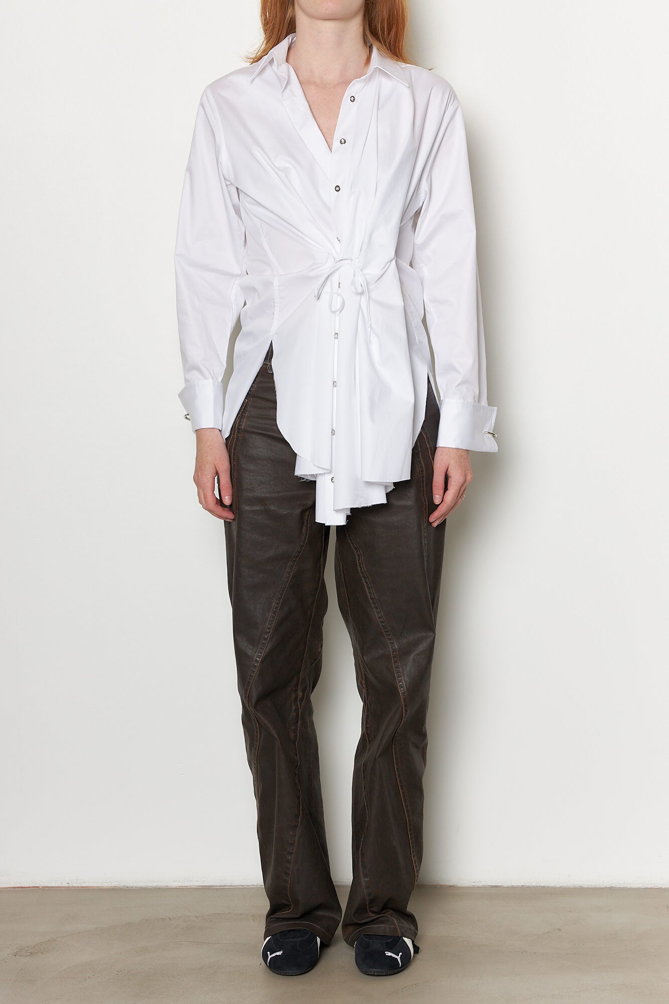 White Cotton Wrap Shirt