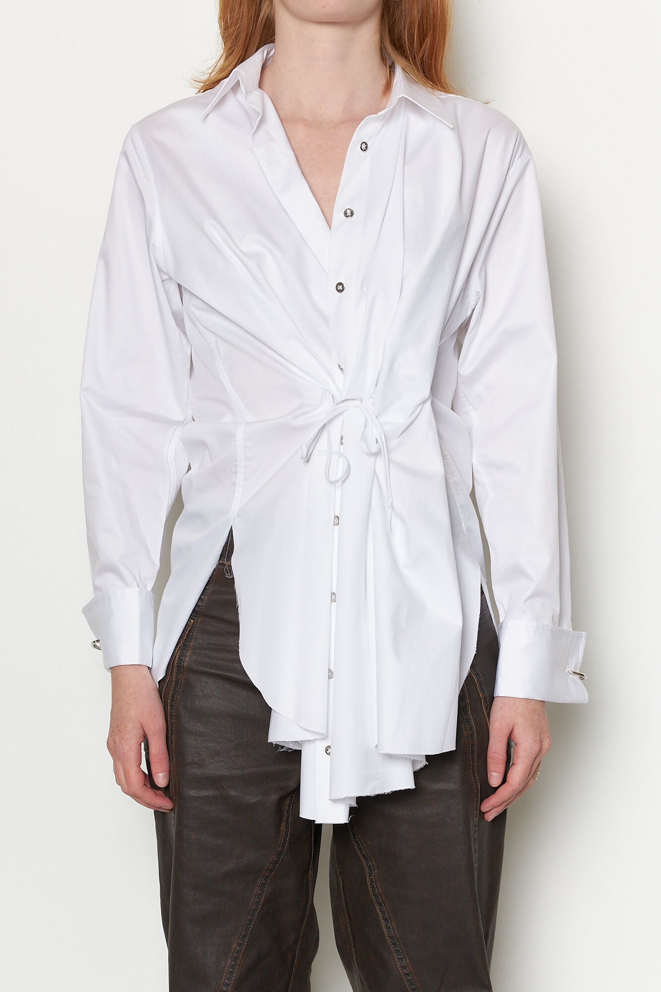 White Cotton Wrap Shirt