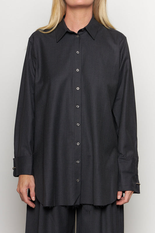 Pinstripe Wool Shirt